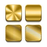 Apps metal icon set