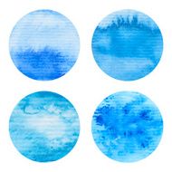 Hand painted watercolor circles set N3
