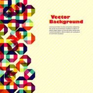 pattern of colored geometric elements with place for your text
