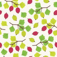 Seamless pattern with gooseberry N3