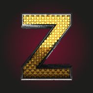 z vector golden and silver letter N2