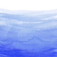 Hand painted watercolor sea