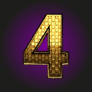 4 vector golden letter