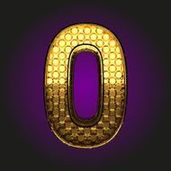 0 vector golden letter