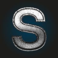 s vector metal letter