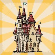 vintage background with castle
