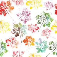 watercolor pattern of leaves seamless texture background N21