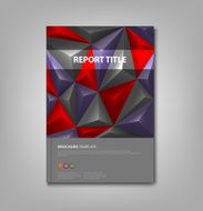 Brochures book with pyramid background template N2