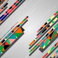 Abstract futuristic geometric shapes N104