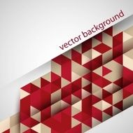 Abstract geometric background triangle and square red