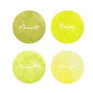 Set of circle banners Vector illustration green yellow dark an
