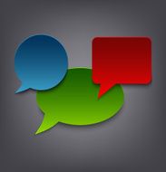 Colored speak abstract bubbles template