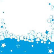 Abstract blue circle background Vector winter illustration