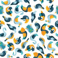 birds bright seamless background