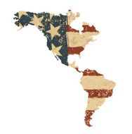 Grunge American flag map Vector illustration EPS 10 N2