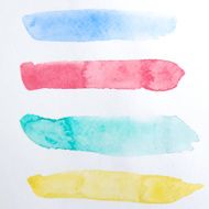 Three Abstract Watercolor Shapes for Background