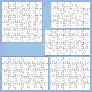 Puzzle set 24 28 30 35 36 pieces Outline vector N2