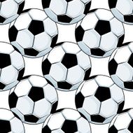 Football or soccer balls seamless pattern