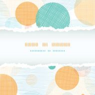 Fabric circles abstract horizontal seamless pattern background N2