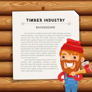 Timber Industry Background with Lumberjack