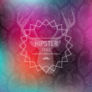 Hipster vintage label blurred effect background N2