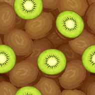 Seamless background with kiwi fruits Vector illustration N2