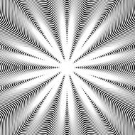 Black and white moire lines vector striped psychedelic backdrop N2