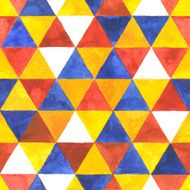 Watercolor triangular seamless pattern N3