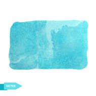 Watercolor turquoise paint stain N2