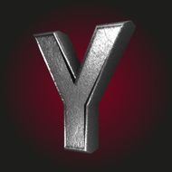y metal letter