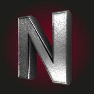 n metal letter