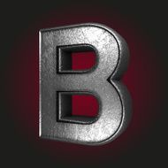 b metal letter