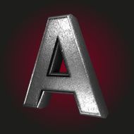metal letter a