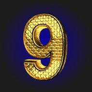 9 golden letter
