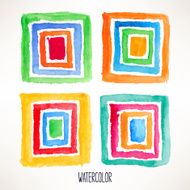 beautiful watercolor squares