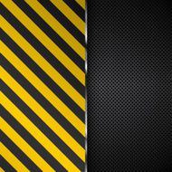 Metallic background with yellow and black stripes