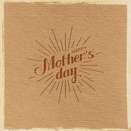 Happy Mothers Day retro label with light rays N3