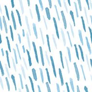 Seamless pattern watercolor Ornament of the inclined blue dashes lines