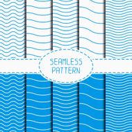 Geometric seamless wavy lines pattern Irregular striped Wrapping paper N2