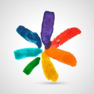 vector abstract multicolor watercolor flower