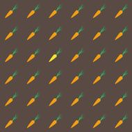 Pattern with cute carrots N2