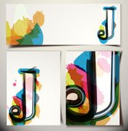 Artistic Greeting Card Letter J N2