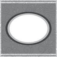 vector gray frame on floral background
