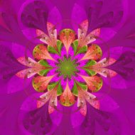 Symmetrical pattern in stained-glass window style N11