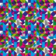 Bright seamless pattern with geometric figures colorful mosaic N4