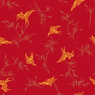 Bamboo bird pattern N4