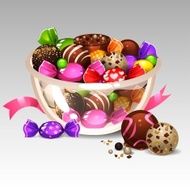 Dish with candy