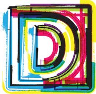 Colorful Grunge Font LETTER d N2