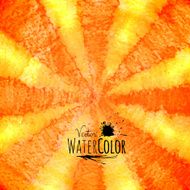 Watercolor striped radiant pattern yellow orange and red colors N4