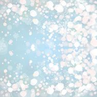 Vector blue snowfall background